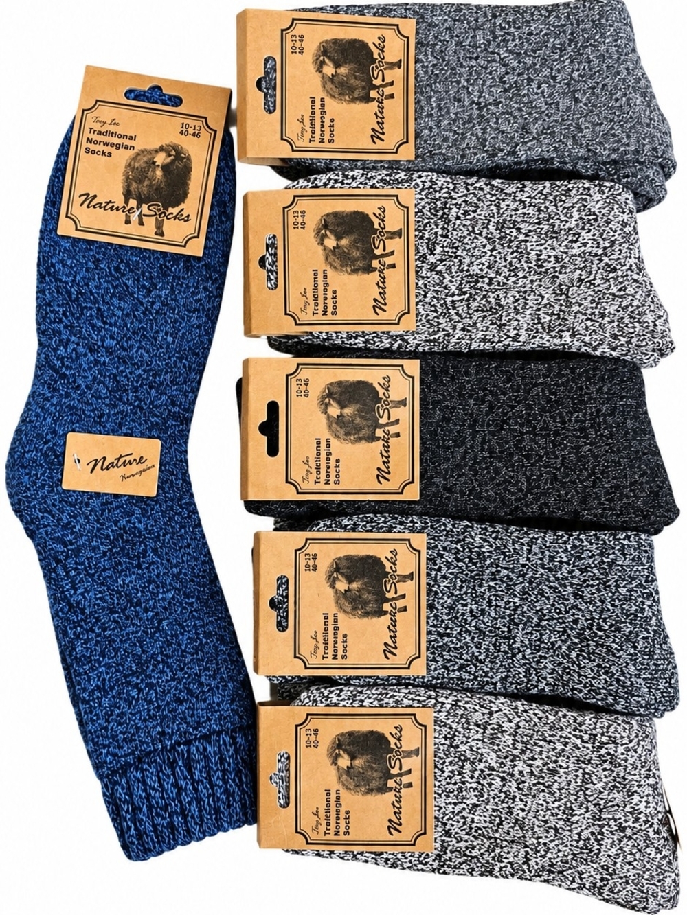 6 Pairs Mens Warm Winter Crew Thermal Wool Socks Size 10-13 New